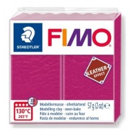 Полимерная глина FIMO leather-effect (эффект кожи), малиновая, 8010-229